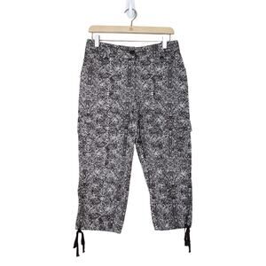 Chico's Womens S Cropped Drawstring Cuff Cargo Pants